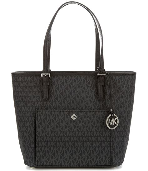 michael kors jet set zip tote black|michael kors jet set girls.